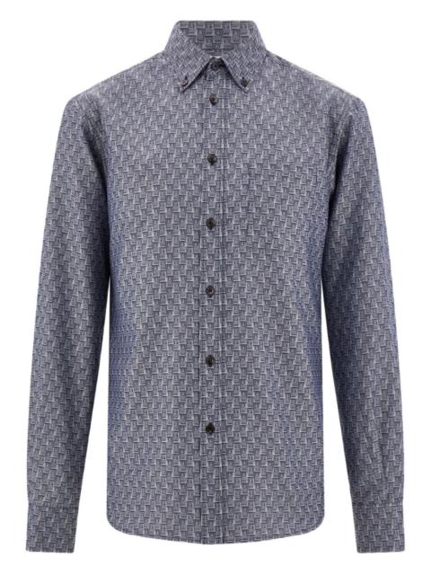 FERRAGAMO monogram button-down shirt