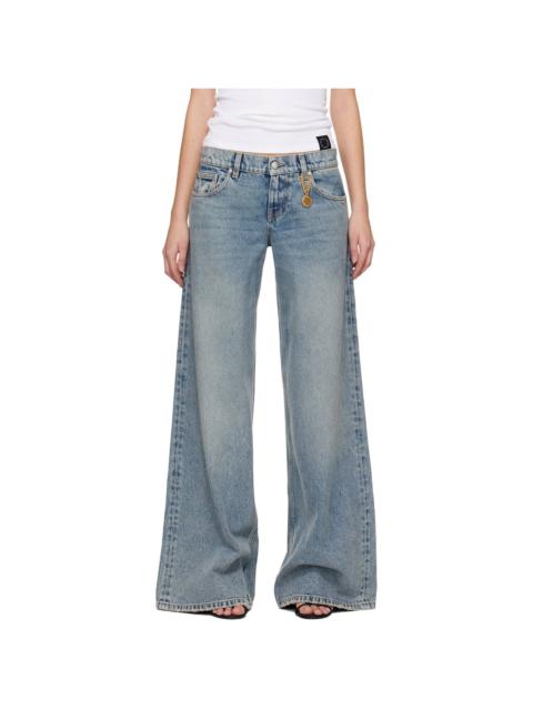 Stella McCartney Blue Vintage Wash Wide-Leg Jeans
