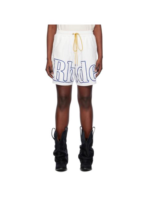 Rhude White Printed Shorts