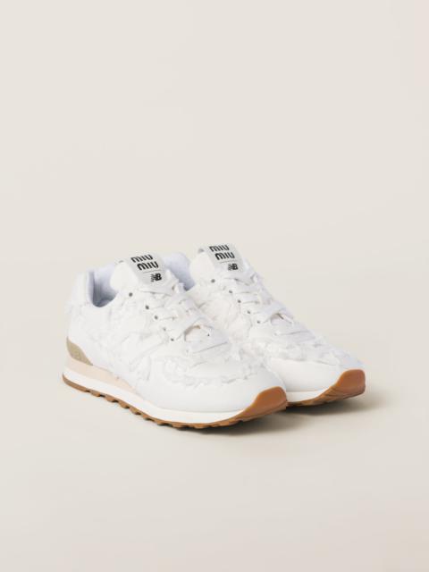 Miu Miu New Balance 574 x Miu Miu denim sneakers