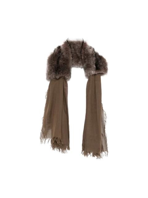 GIORGIO ARMANI FRAYED-EDGE SCARF