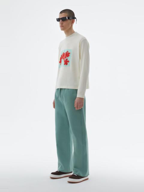 SUNNEI CREAM T-SHIRT WITH FLOWER GRAPHIC