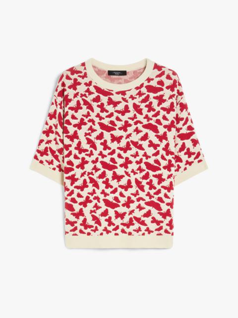WEEKEND Max Mara ZUFOLO Jacquard viscose knit T-shirt