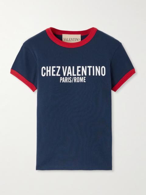 Valentino Chez Valentino Printed Cotton-jersey T-shirt