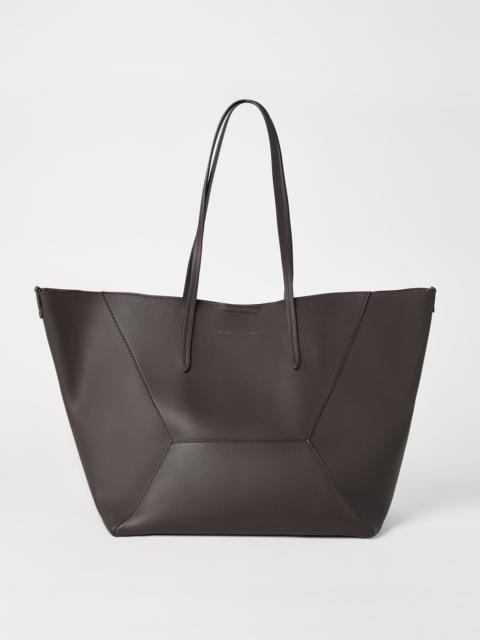 Brunello Cucinelli Calfskin shopper bag with monili