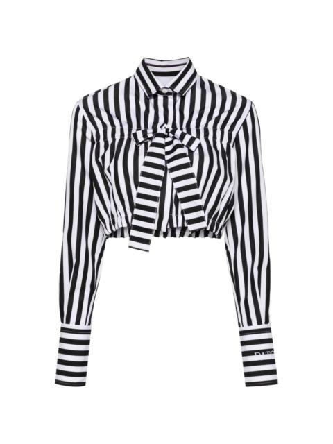 PATOU bow-detail striped blouse