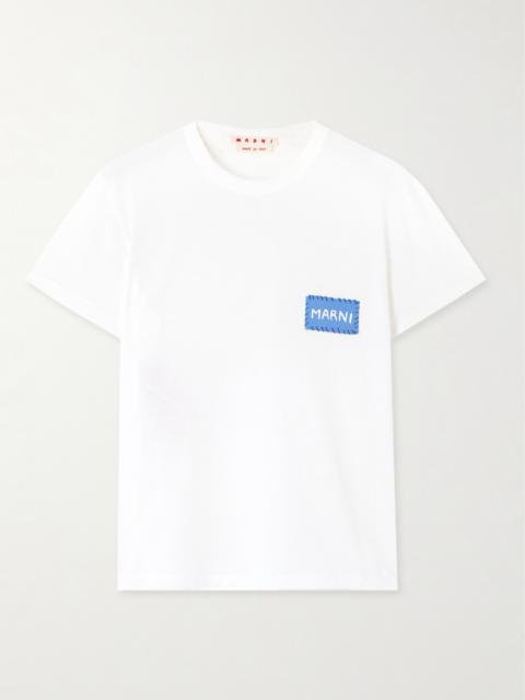 Marni Appliquéd Organic Cotton-jersey T-shirt