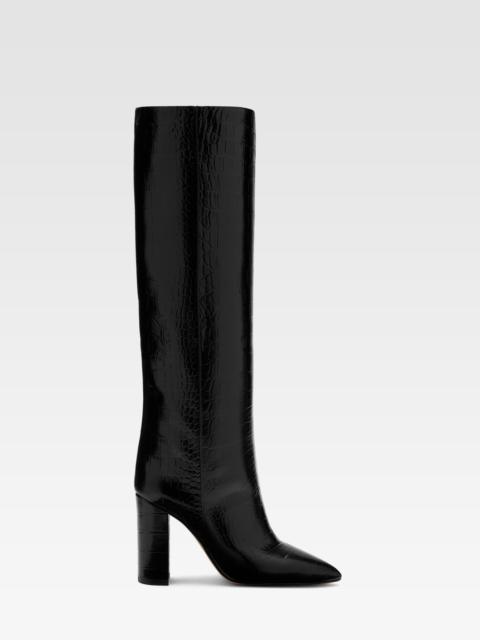 PARIS TEXAS Croc-effect leather boot