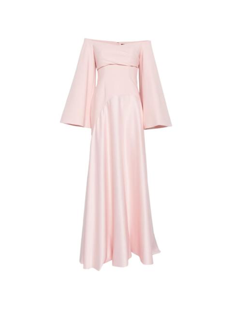 SOLACE LONDON Rina flared-sleeve maxi dress