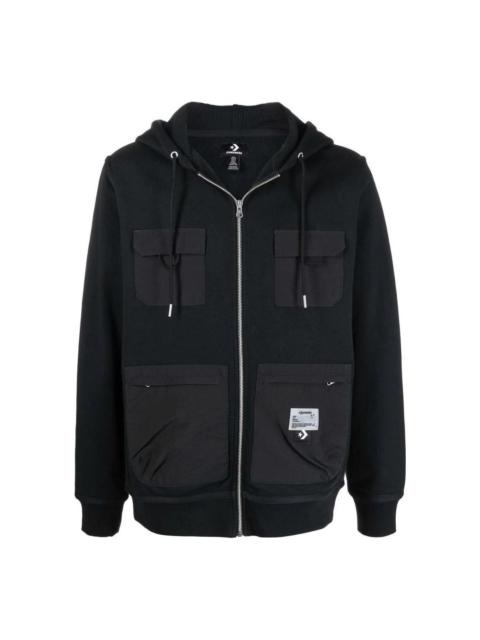 Converse Converse x Josh Vides Utility Fleece Hoodie 'Black' 10023691-A01