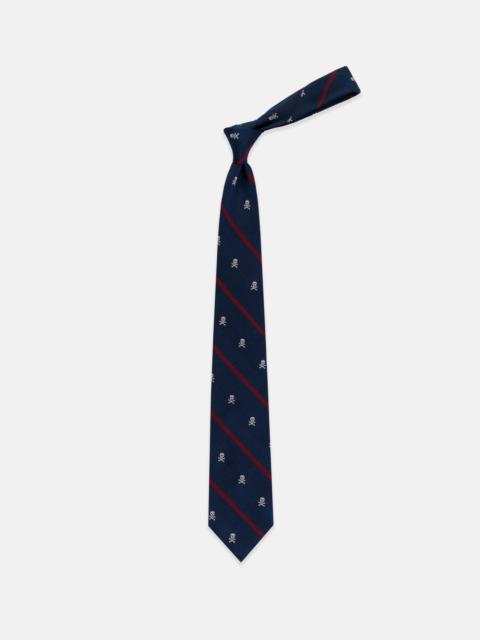 J. PRESS SKULL AND BONES EMBLEMATIC UNLINED TIE