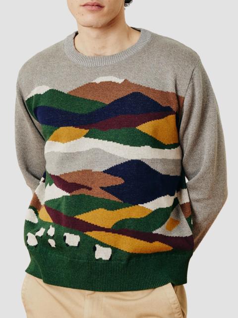 Corridor Men's Landscape Cotton Crewneck Sweater - Multi