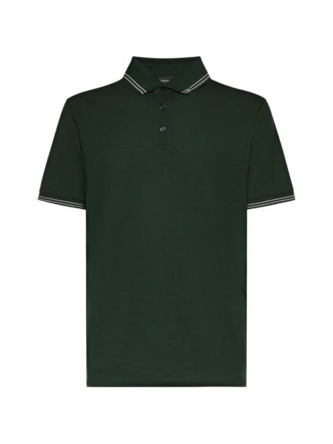 EMPORIO ARMANI stripe-detail polo shirt