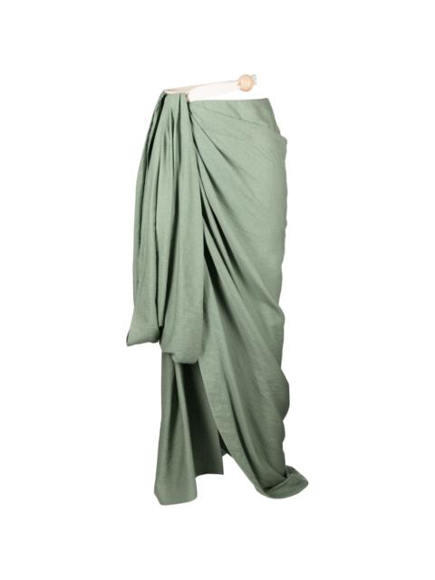 La Jupe gathered-detail maxi skirt