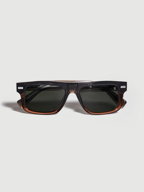 Brunello Cucinelli Rectangular acetate sunglasses with polarized lenses