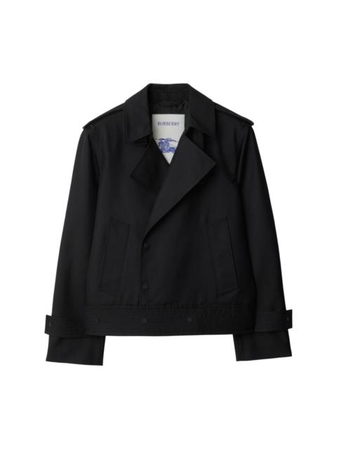 double-breasted trench-style jacket