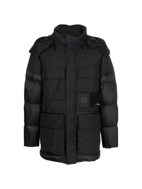 four-pocket hooded padded jacket