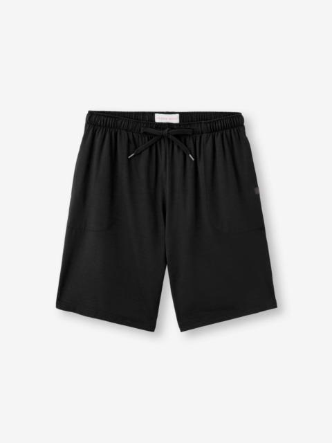 Derek Rose Men's Lounge Shorts Basel Micro Modal Stretch Black