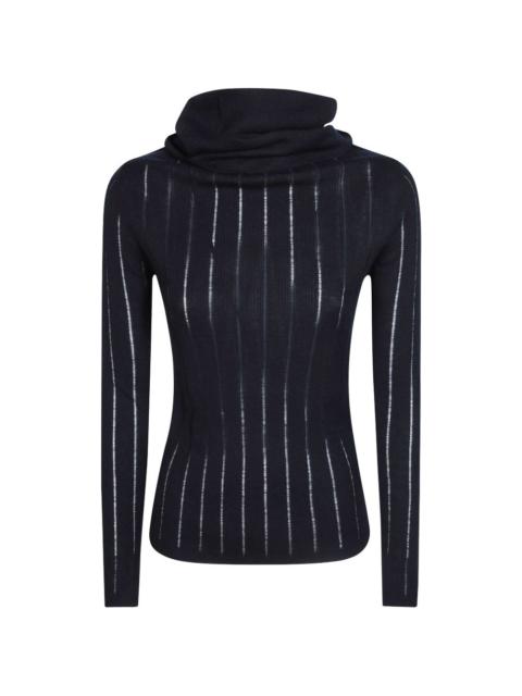 Max Mara ribbed-knit cowl-neck sweater