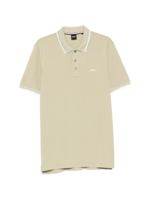 BOSS Boss Parlay 190 Logo-print Tipped Polo Shirt