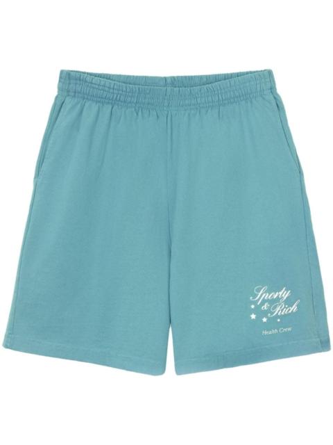 Sporty & Rich Stars Health logo-print shorts