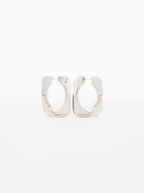 Alexander Wang CHAIN-LINK EARRING IN ALUMINUM