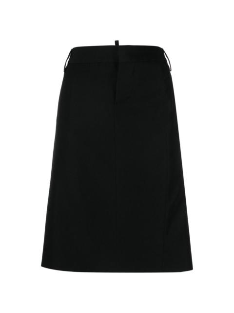 virgin wool pencil skirt