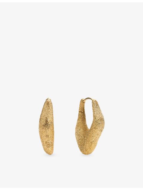 MONICA VINADER Antica Textured Medium 18ct Yellow Gold Vermeil Hoop Earrings