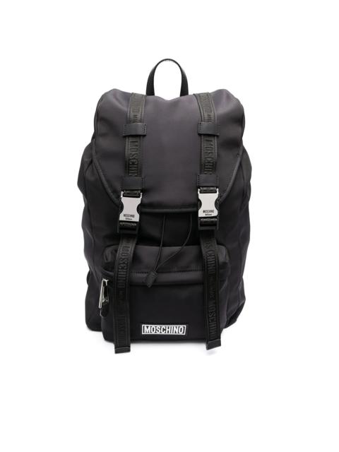 Moschino logo buckle backpack