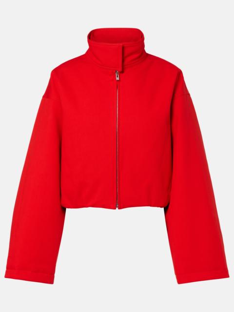 Alaïa Layered cotton bomber jacket