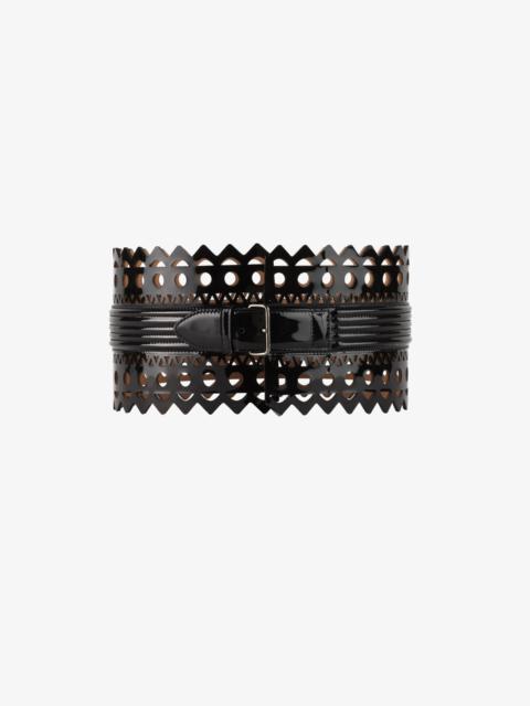 SMALL CORSET BELT IN VIENNE WAVE CALFSKIN