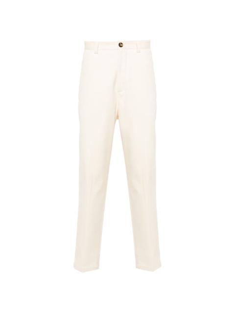 straight-cut trousers