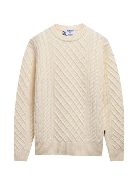 SEBAGO Flemish Irish cable-knit sweater