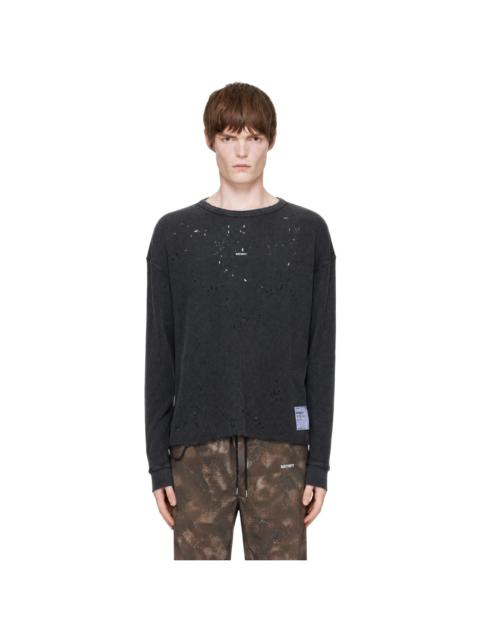 SATISFY Gray MothTech Waffle Long T-shirt