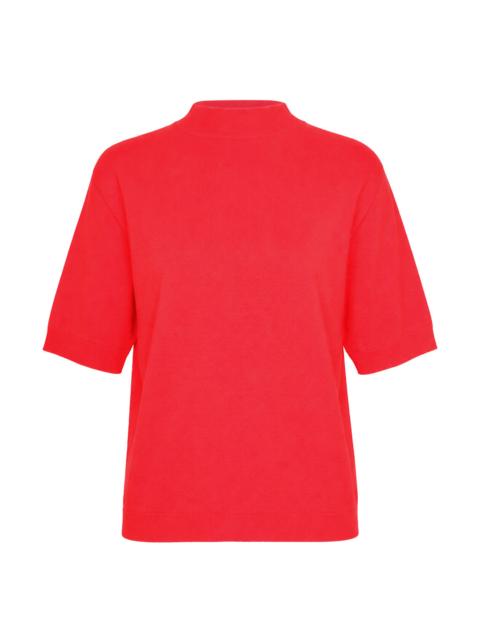 Jil Sander Bateau Neck Short Sleeve Knit Top