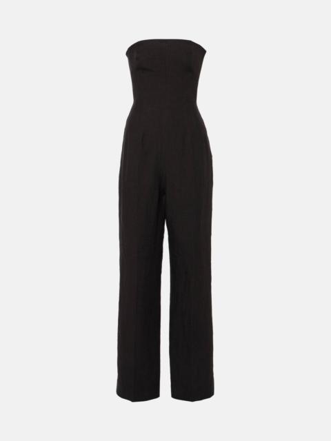 TOVE Ita strapless linen jumpsuit