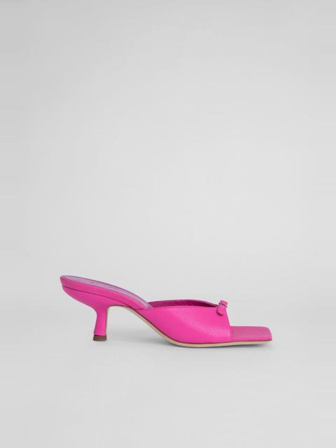 BY FAR Erin Hot Pink Grained Leather