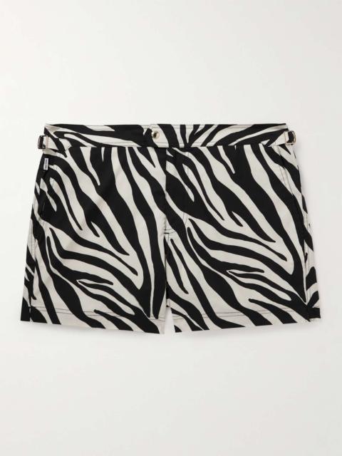 TOM FORD Slim-Fit Short-Length Zebra-Print Swim Shorts