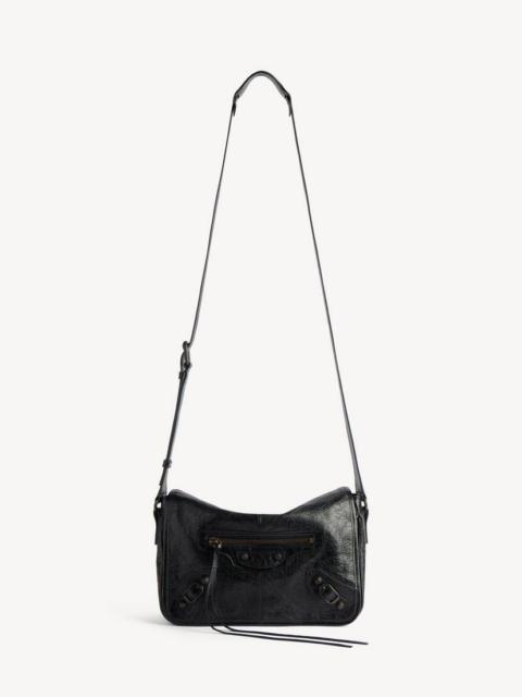 BALENCIAGA Men's Le City Flap Messenger Bag Small in Black