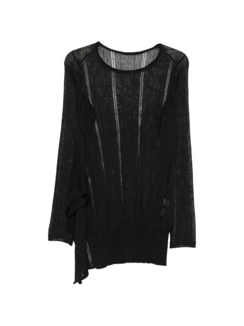 Yohji Yamamoto asymmetric-hem sweater