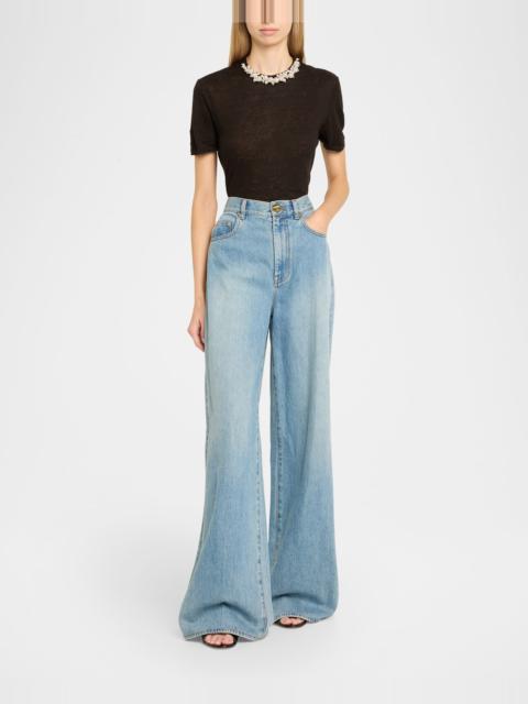 Zimmermann Crush Straight Wide Jeans