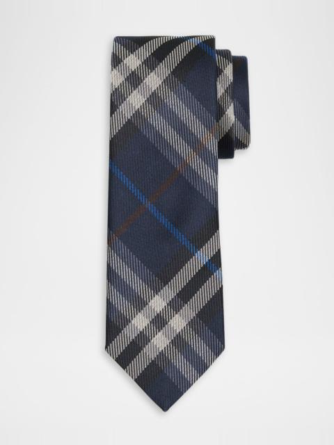 Burberry Men's Check Silk Tie