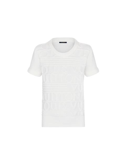 Louis Vuitton Soft Wool Knit T-Shirt With 3D Louis Vuitton Signature