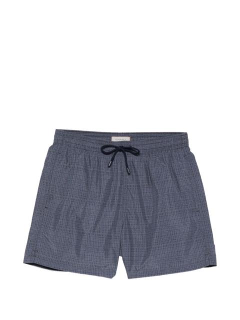 Canali drawstring patterned swim shorts