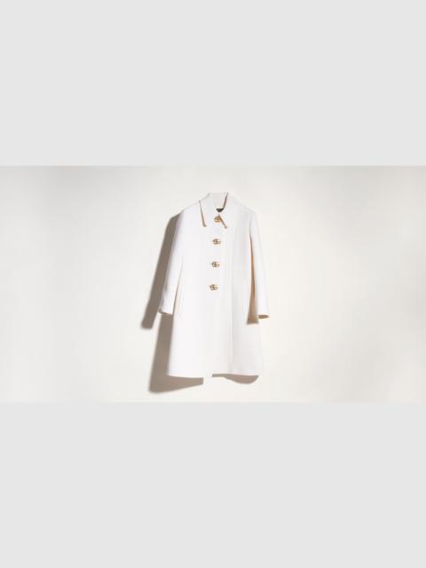 GUCCI Wool natté coat with Double G button