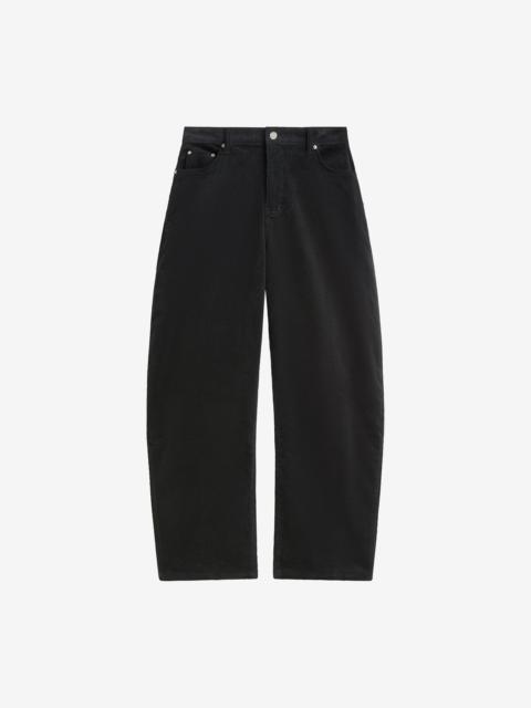 The Frankie Shop Caistor Corduroy Barrel Leg Pants - Black