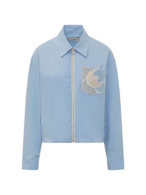 Marni lace-detail pocket shirt