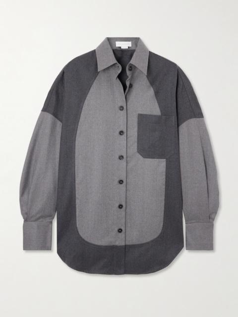 Stella McCartney Oversized Paneled Wool-twill Shirt