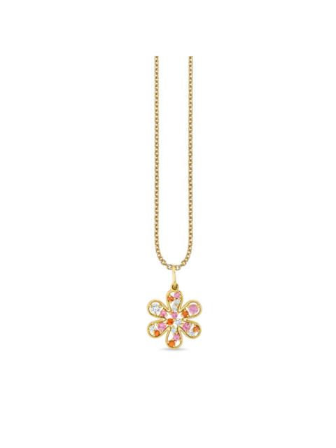 SYDNEY EVAN Sapphire Daisy Charm Necklace