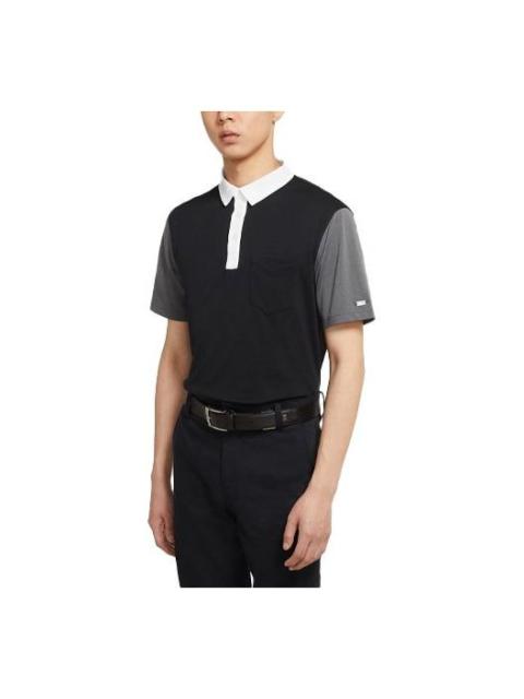 Nike Nike DRI-FIT Player Contrasting Colors Golf Sports Short Sleeve Polo Shirt Black CV3495-010